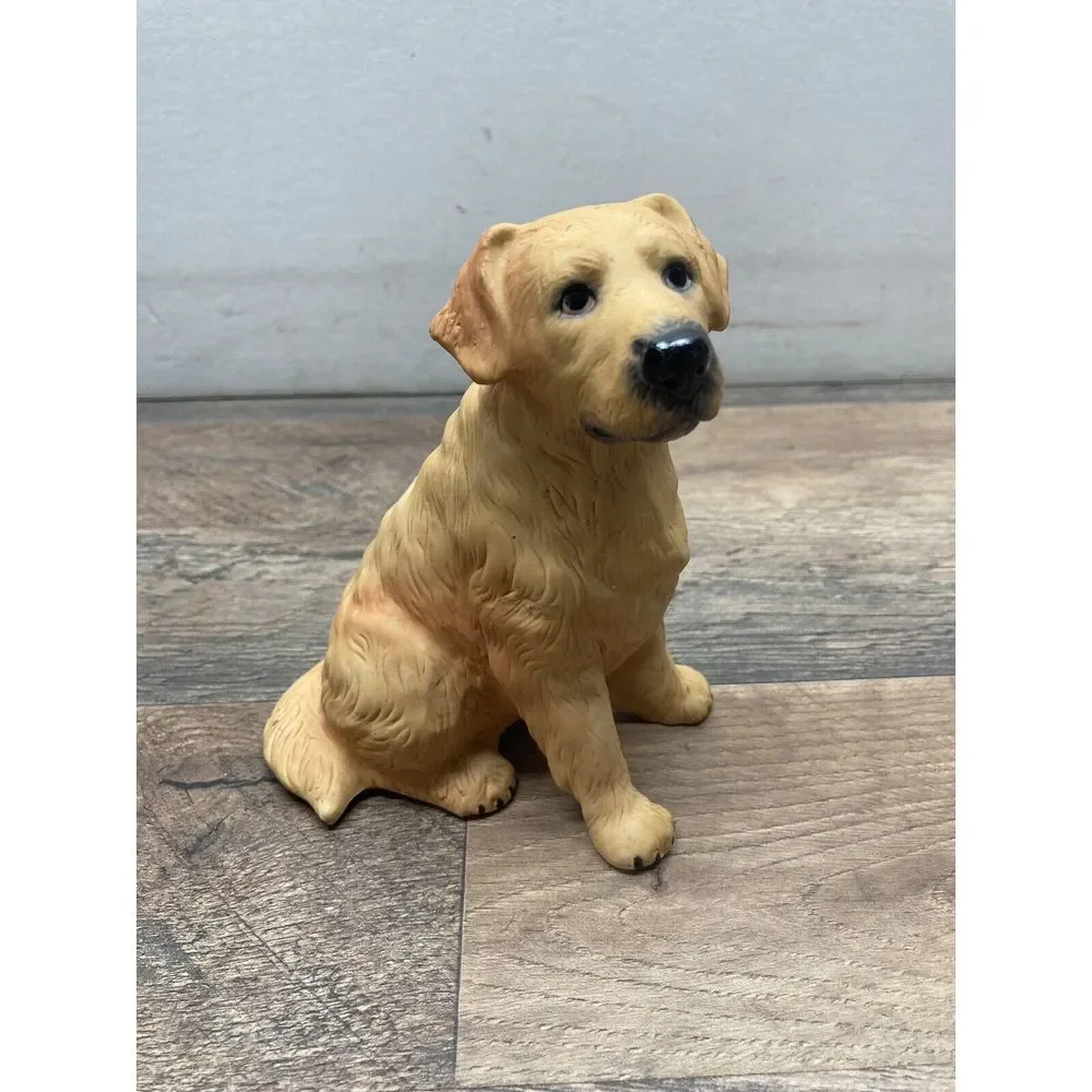 Sitting Golden Retriever Dog Statue Animal Garden Home Decor‎